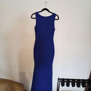 Symphony Royal Blue Sleeveless Low back Maxi Dress